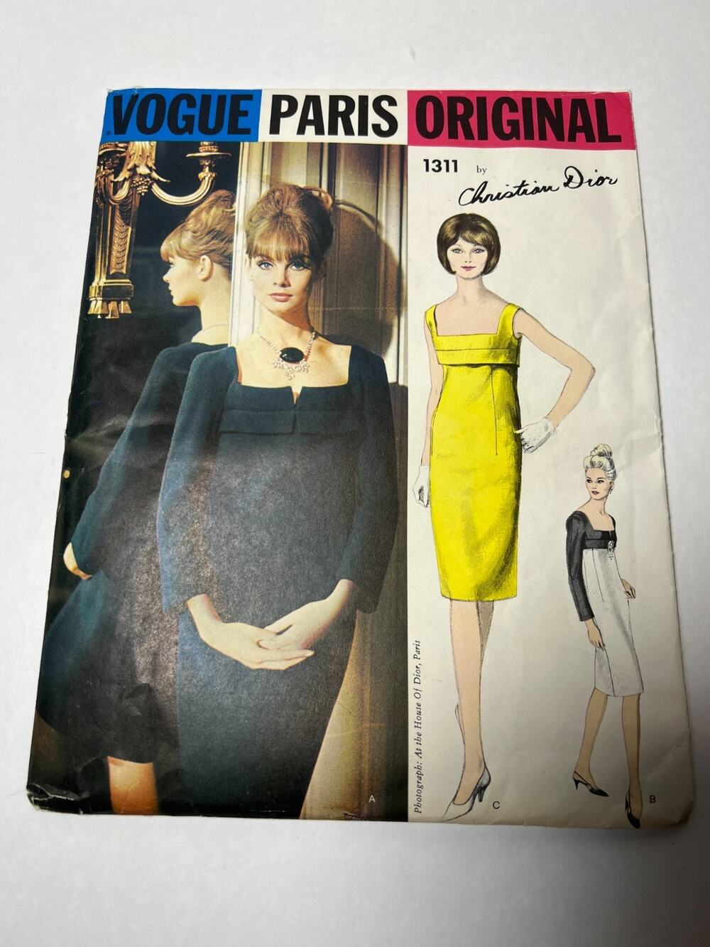 VTG Vogue Paris Original 1311 Dior Evening Dress UNCUT + Label Size 14 Bust 34